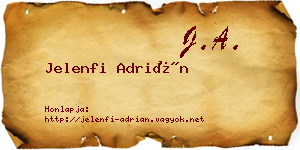 Jelenfi Adrián névjegykártya